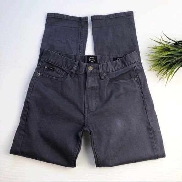 RVCA Daggers Slim Straight Fit gray Denim Jeans 29 - Picture 3 of 13